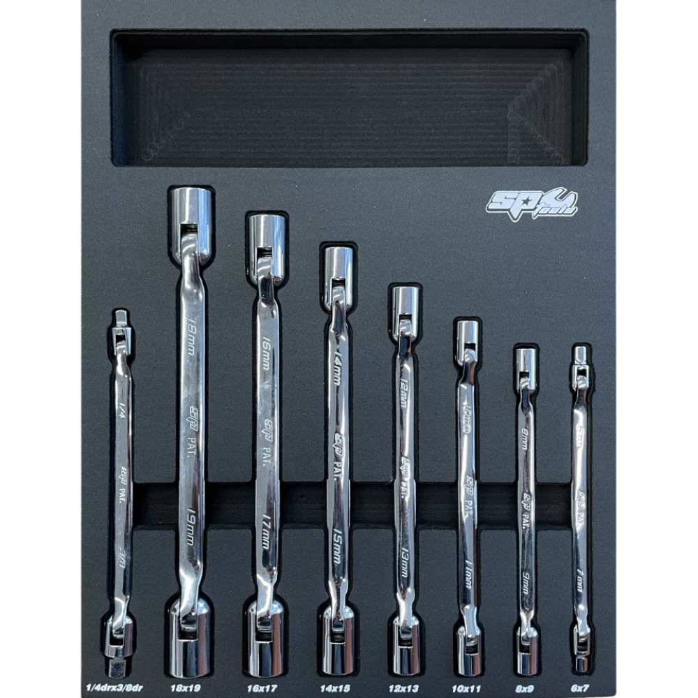 [SP50030] Conjunto de Chaves de Tubo Articuladas em Espuma EVA – 8 Peças
