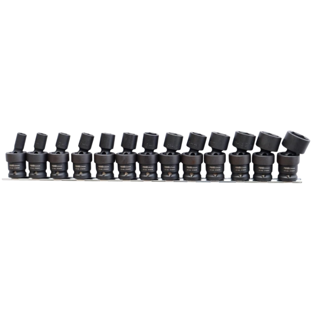 [SP20356] 1/2" Swivel Impact Socket Set, 10–24 mm – 13 Pieces