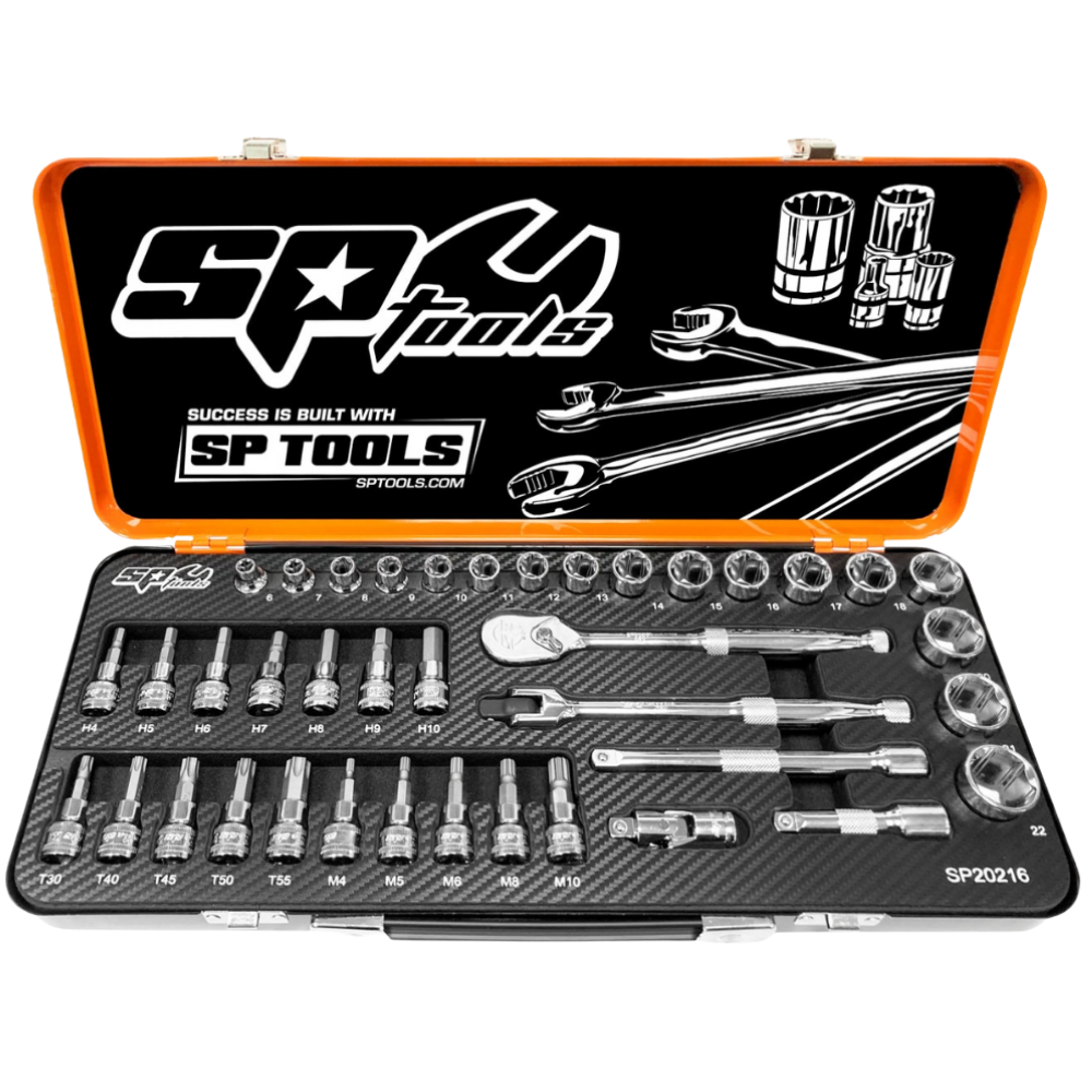 Conjunto de Chaves de Caixa Métricas 1/4" – 36 Peças