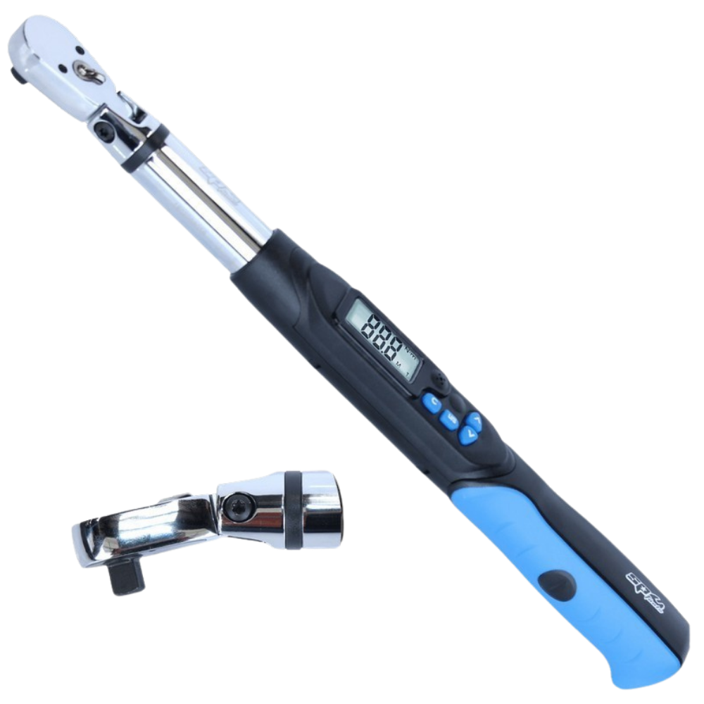 3/8" Flex Head Digital Torque Wrench, 6.8–135 Nm